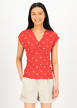 T-Shirt D’un Cœur Leger, vespa rossa, Tops, Red
