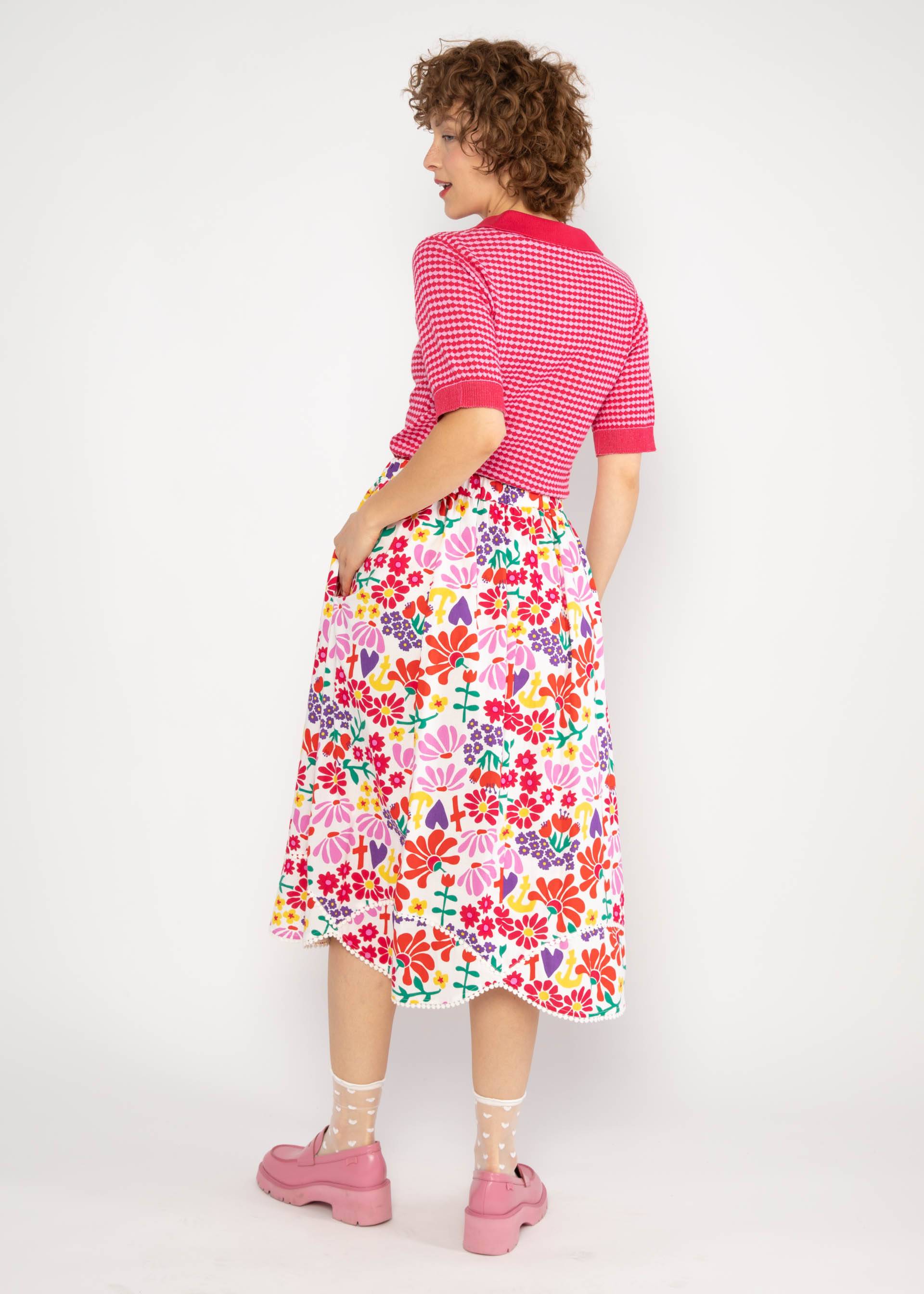 Midirock Eye of the Tiger, flower market, Röcke, Weiß