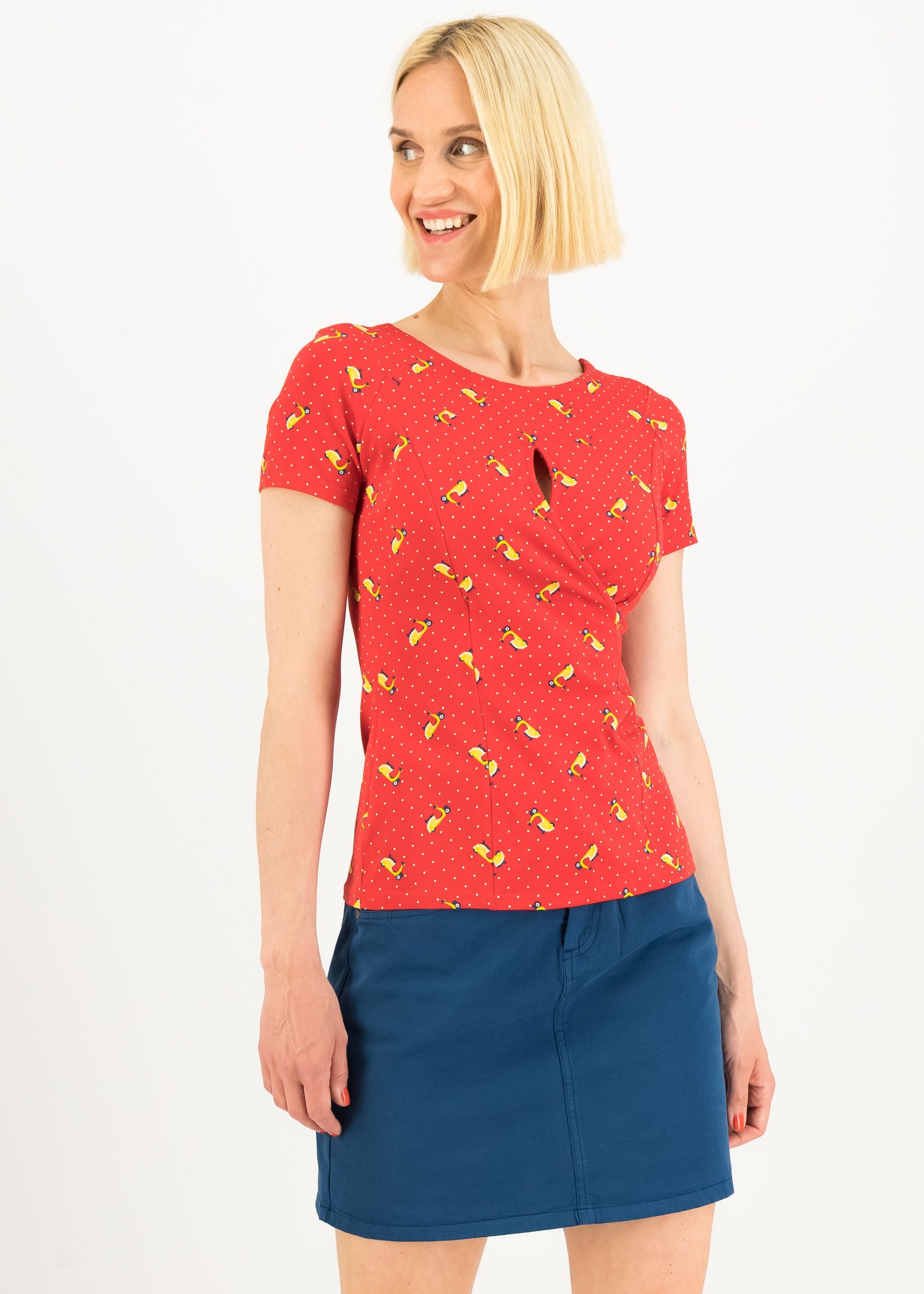 T-Shirt Fly Away with Me, vespa rossa, Shirts, Rot