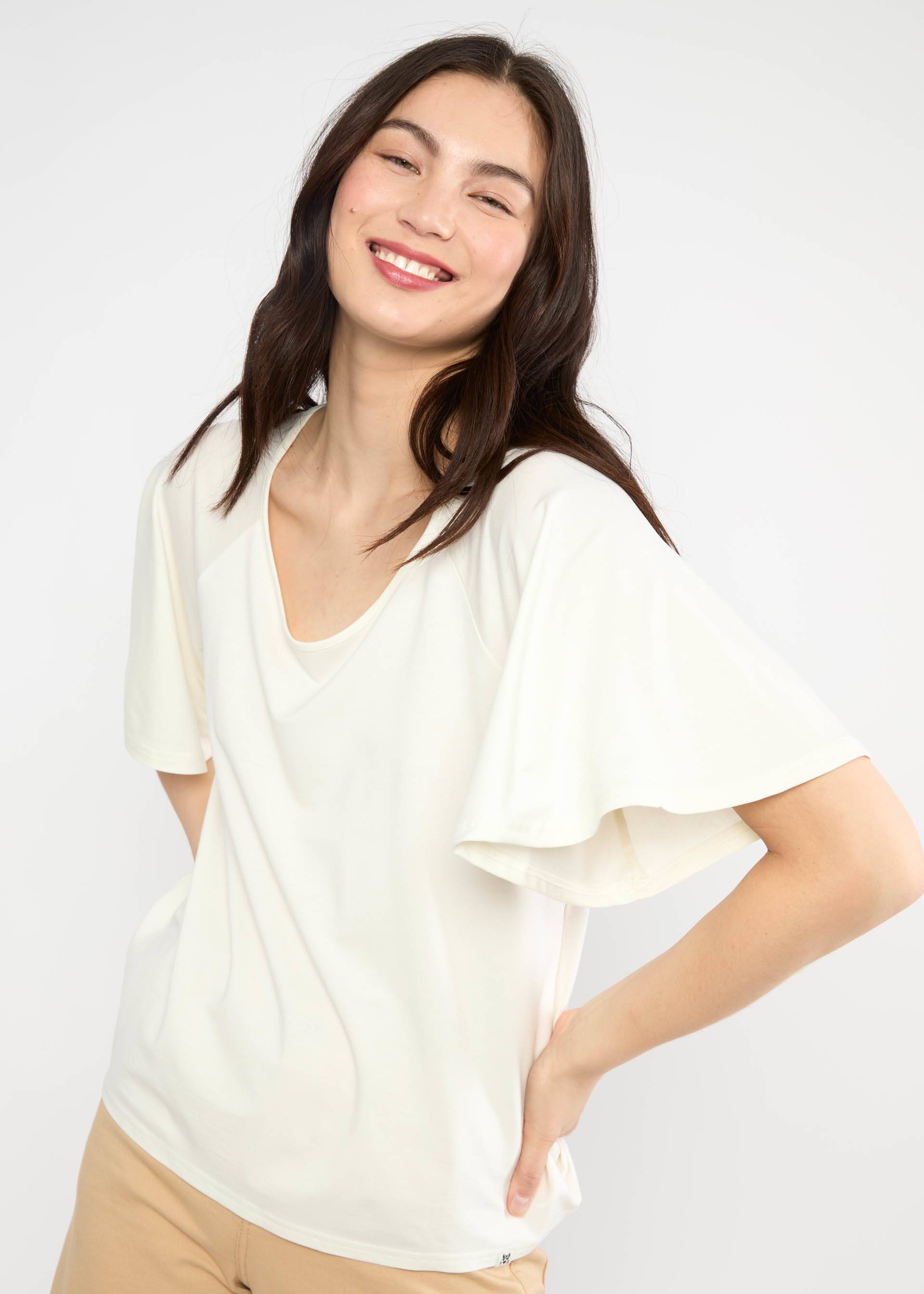 Jerseyshirt Fly Little Bird, my lily white, Shirts, Weiß