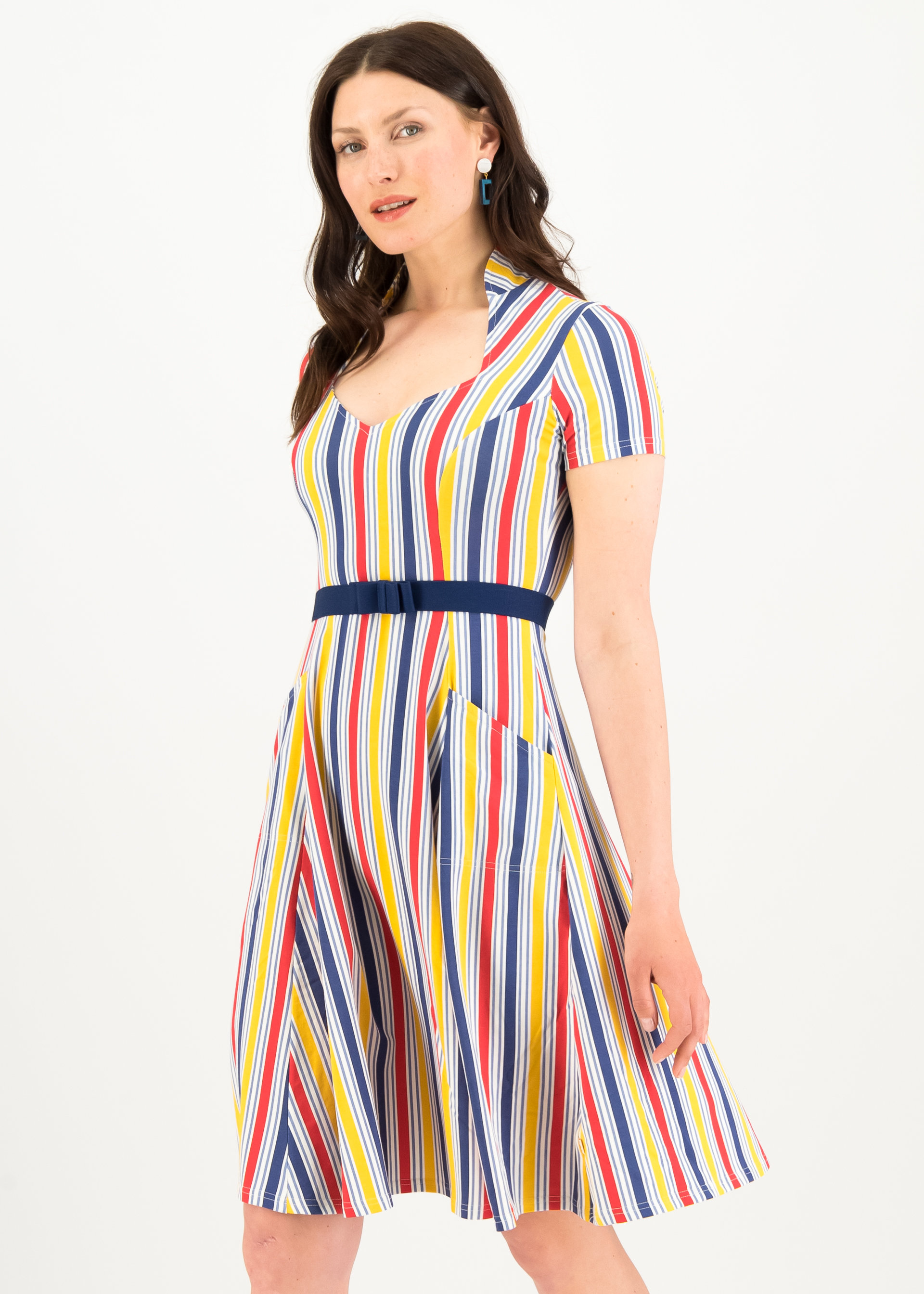 Sommerkleid Gracious Allure, strisce colorate, Kleider, Blau