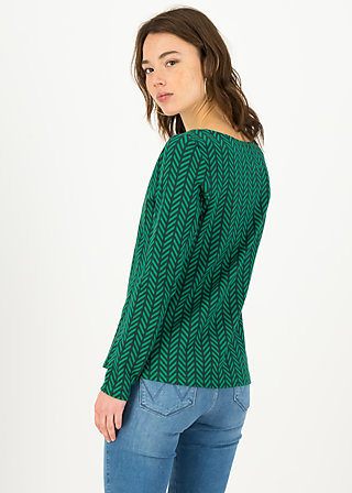 Longsleeve h&uuml;pfeherz, green zig zag, Shirts, Gr&uuml;n