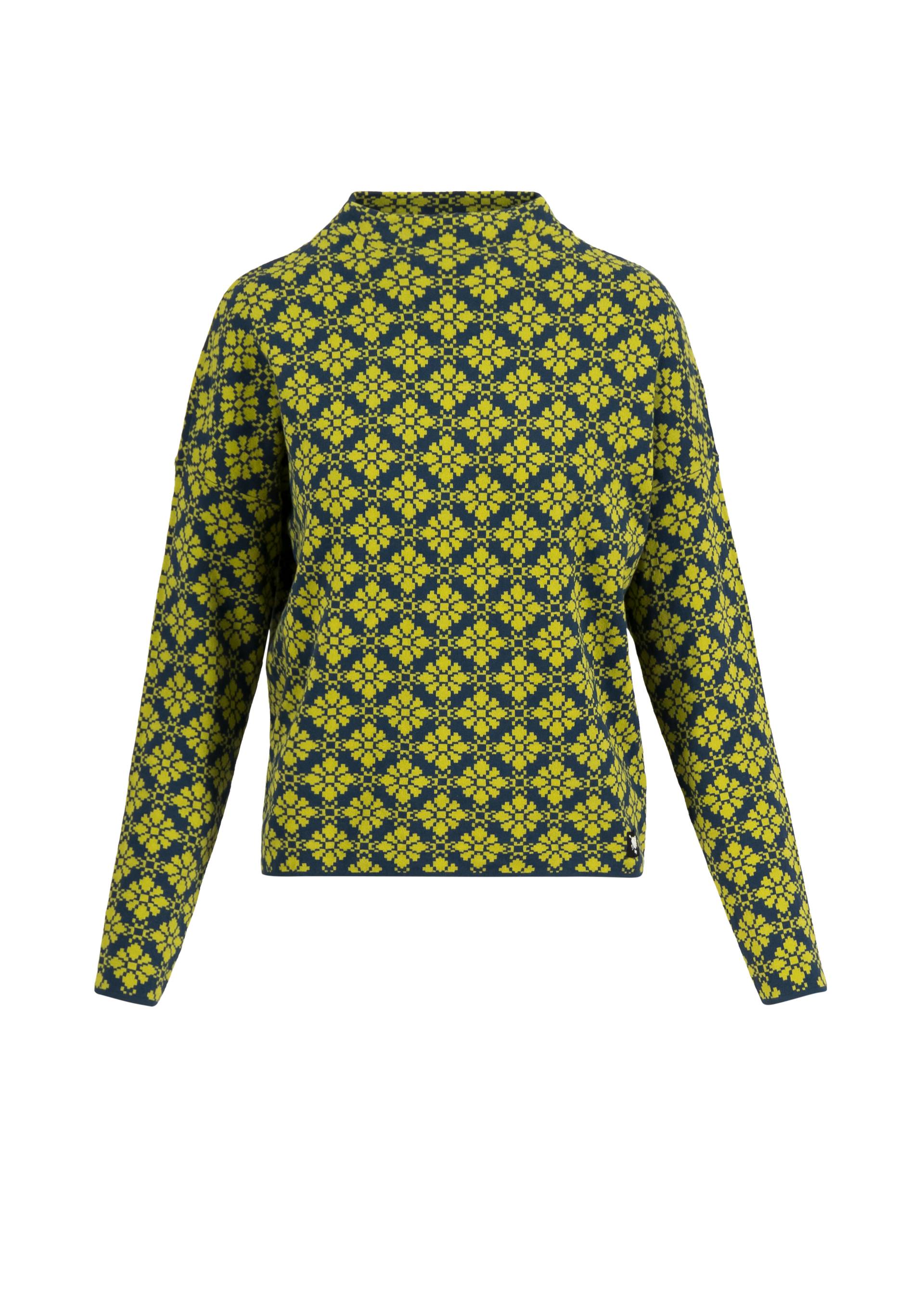 Strickpullover Long Turtle, jac du sweet amour, Strickpullover, Grün