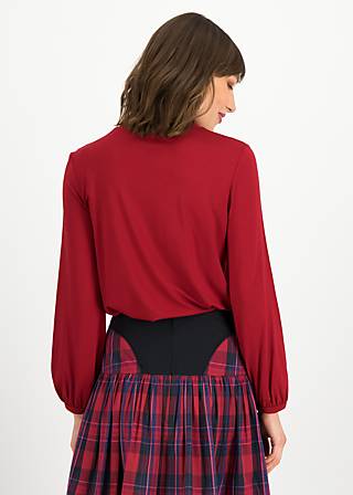 Longsleeve Oh my Knot, enchanted red, Blusen & Tuniken, Rot