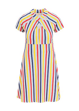 Summer Dress Secret Garden, strisce colorate, Dresses, Blue