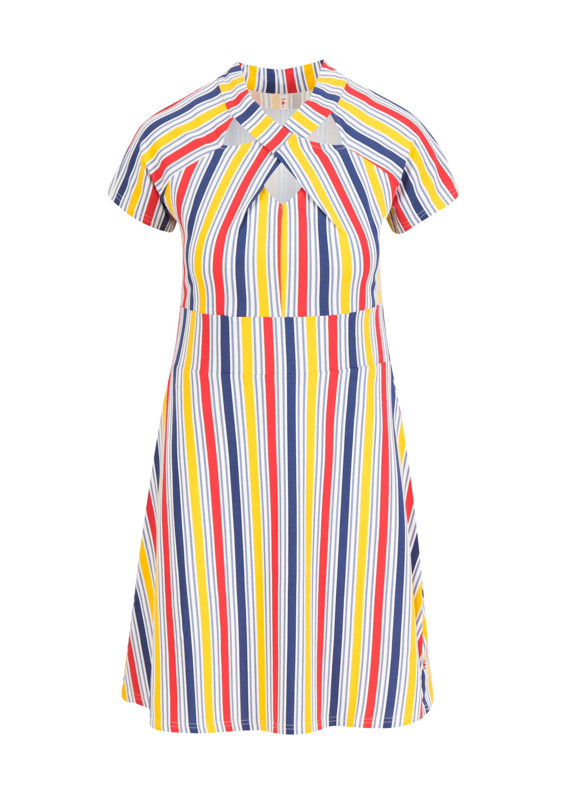 Summer Dress Secret Garden, strisce colorate, Dresses, Blue