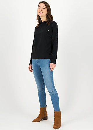 Longsleeve tailorlove turtle, black star, Tops, Black