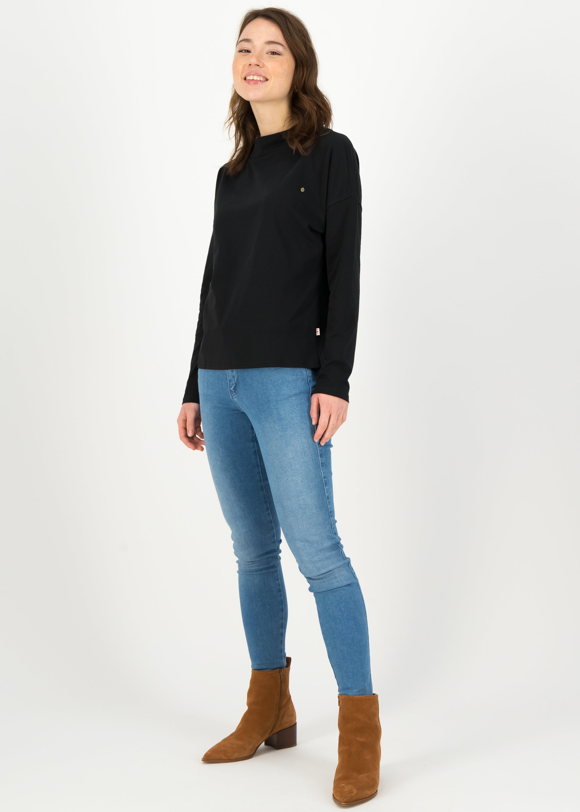 Longsleeve tailorlove turtle, black star, Tops, Black