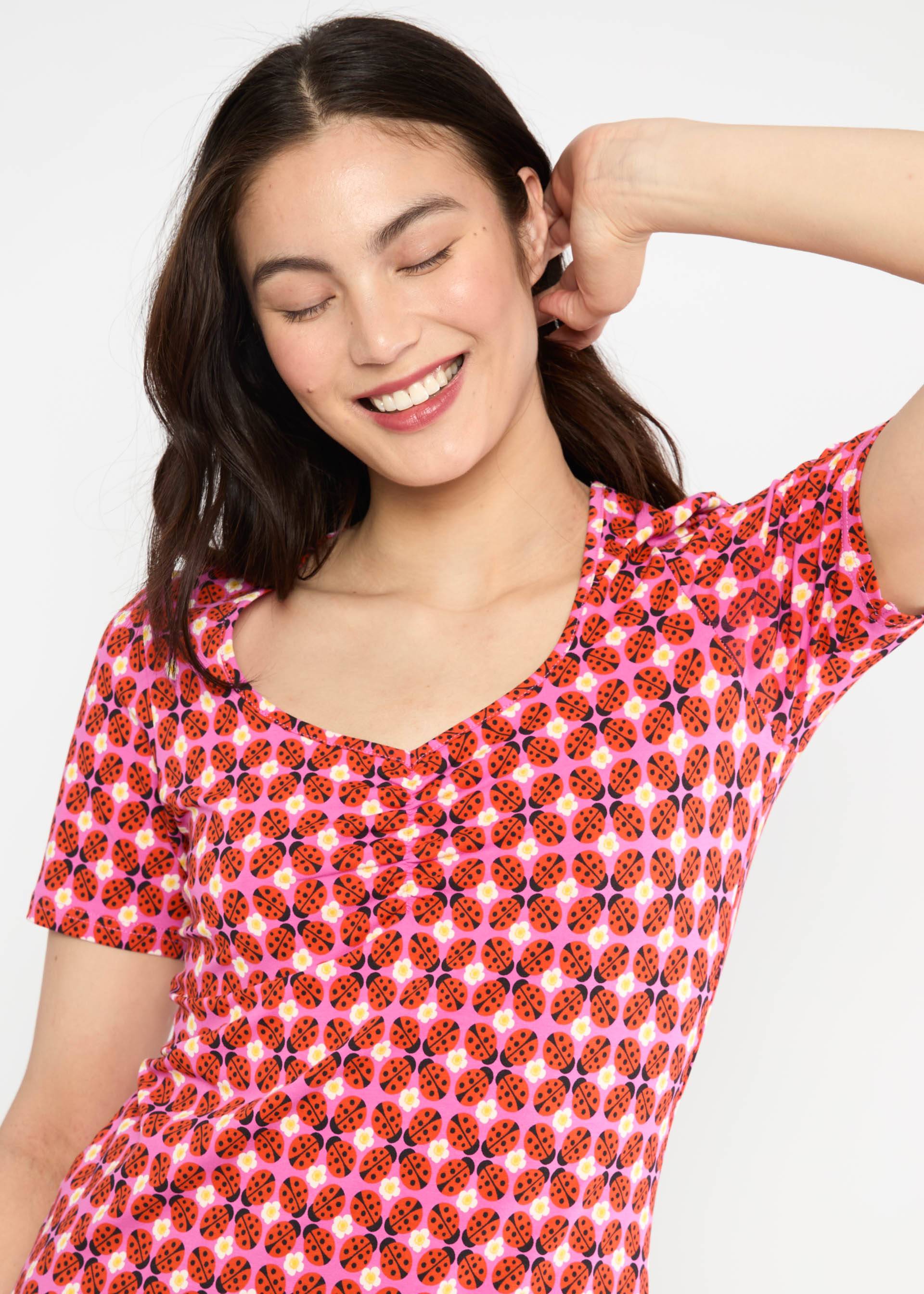 T-Shirt Balconnet F&eacute;minin, tiny ladybug Marlis, Tops, Pink