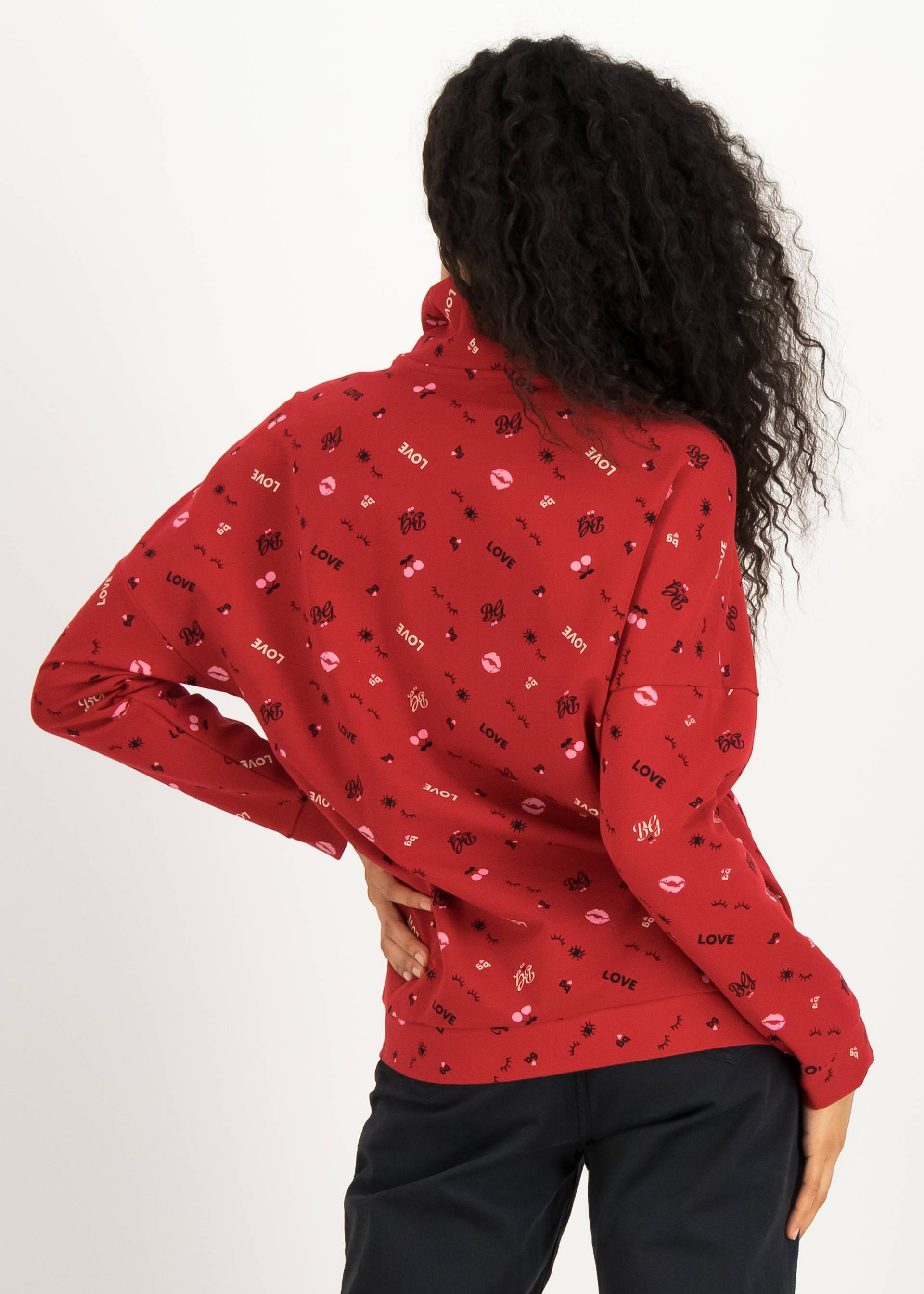 Sweatpullover Boxy Sweater, happy heart happy soul, Sweatshirts & Hoodies, Rot