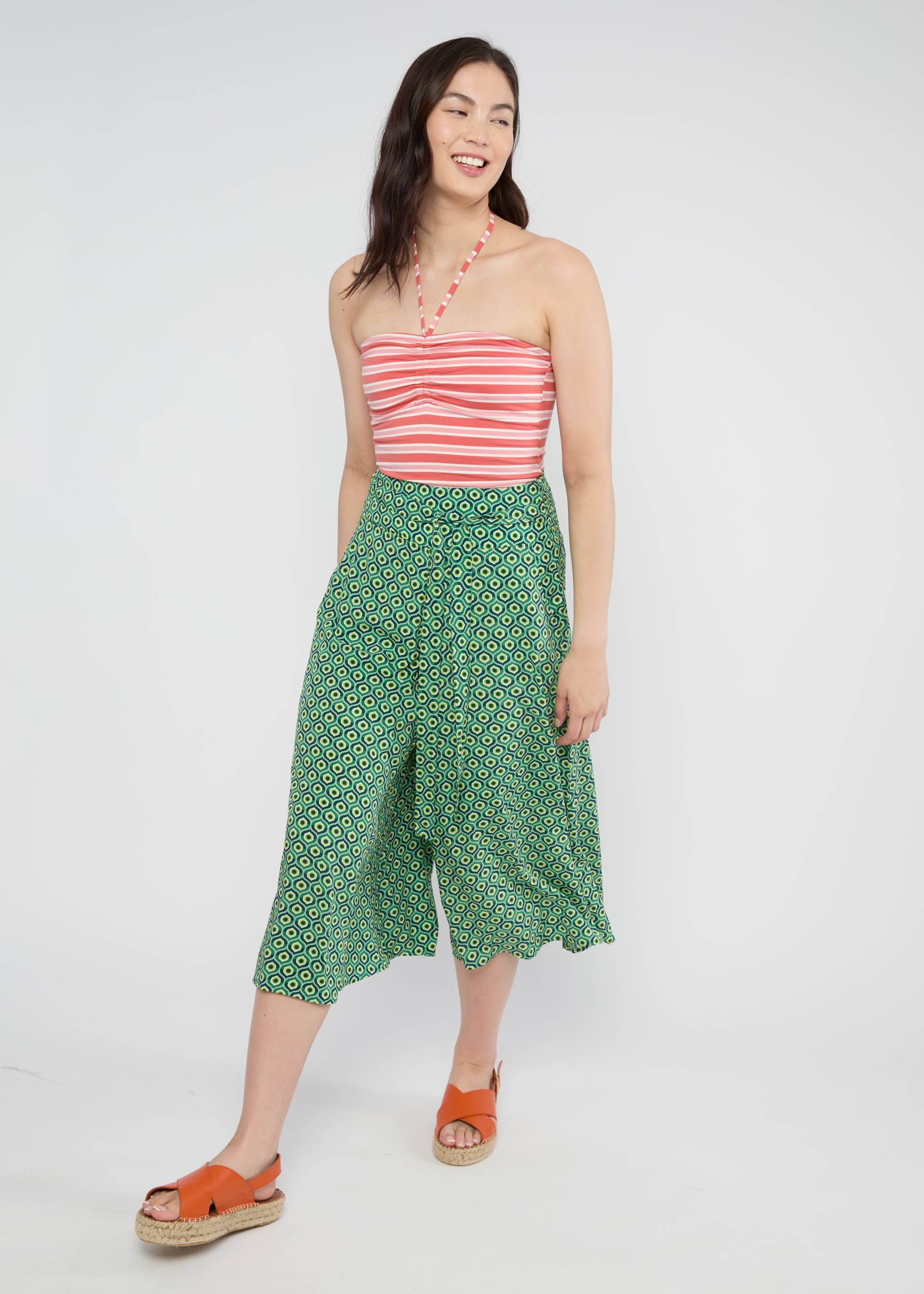 Sommerhose Flotte Culottes, leaf of love shanti, Hosen, Gr&uuml;n