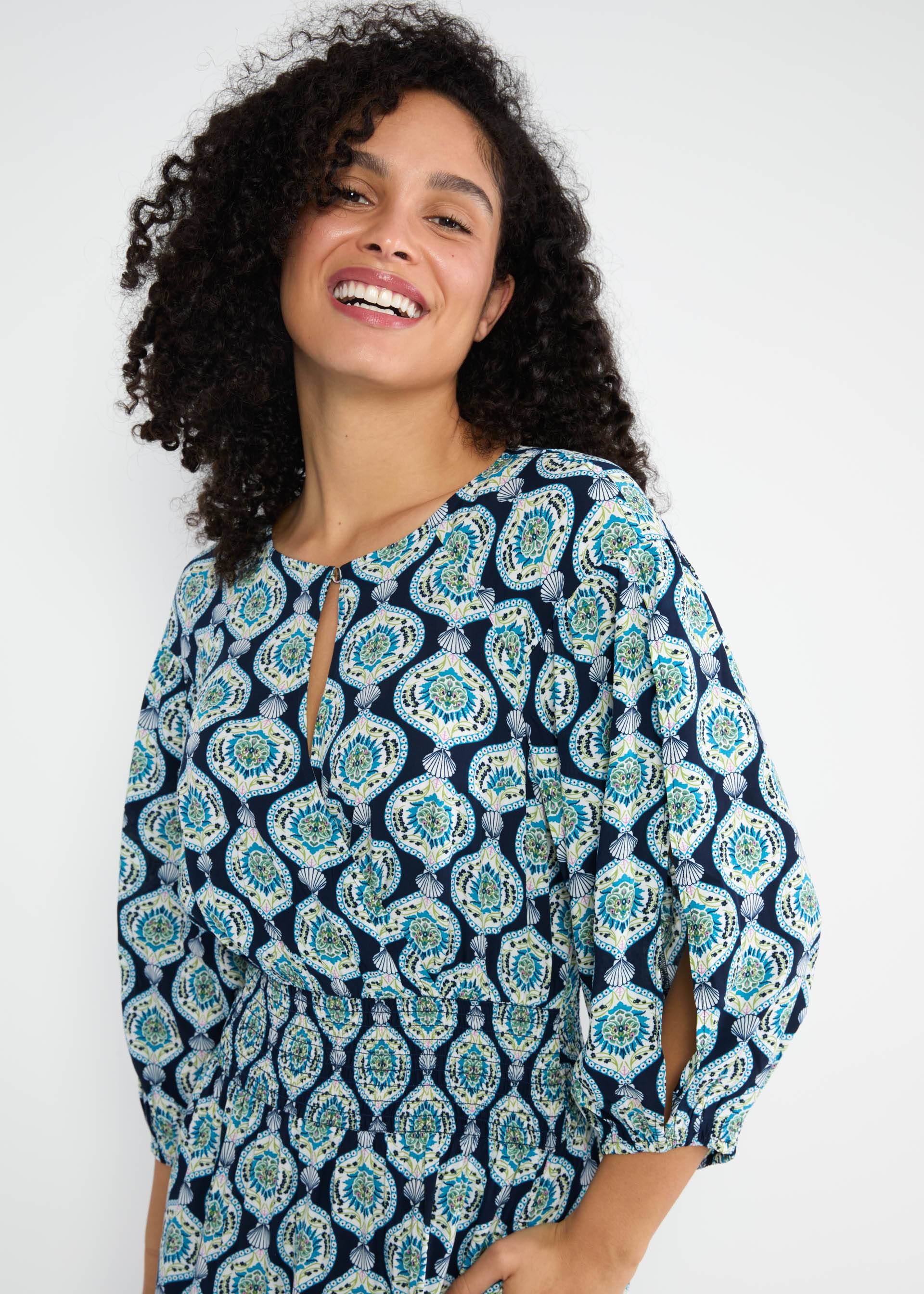 Occasion Dress Oho Ki Boho, romantic shell mosaic, Dresses, Blue