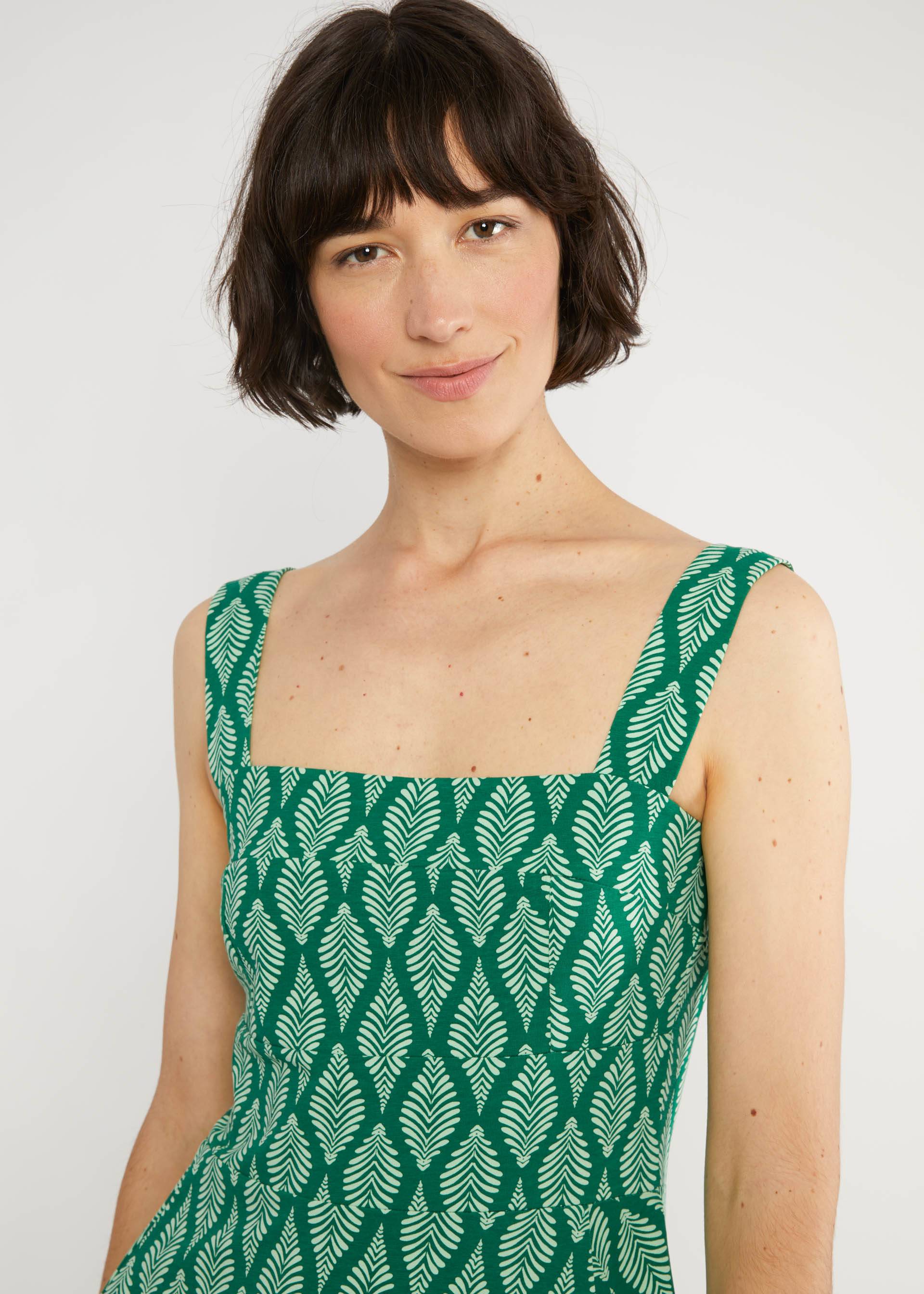 Sommerkleid Strapteaserette, happy summer vibes, Kleider, Grün