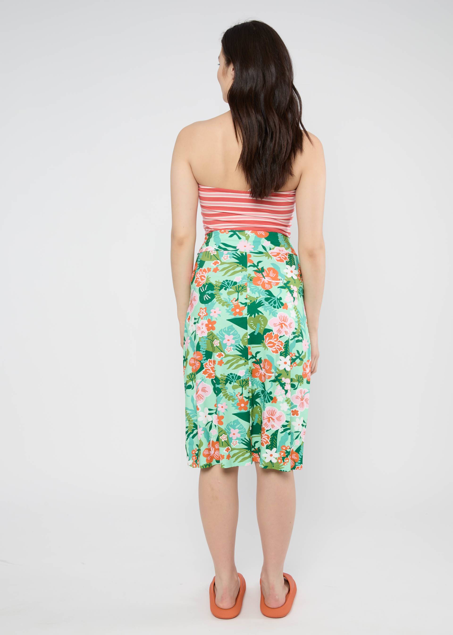 Jersey Skirt Tender Slender, hibiscus feeling, Skirts, Turquoise