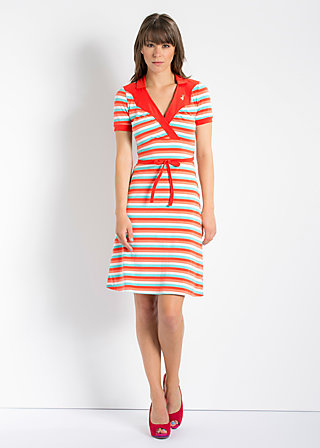 love and tenderness dress, sunset stripes, Dresses, Red