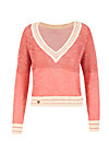 Knitted Jumper savoir vivre, sporty red white, Knitted Jumpers & Cardigans, Red