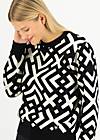 Knitted Jumper Cosy Storyteller, shape of lines , Knitted Jumpers & Cardigans, Black