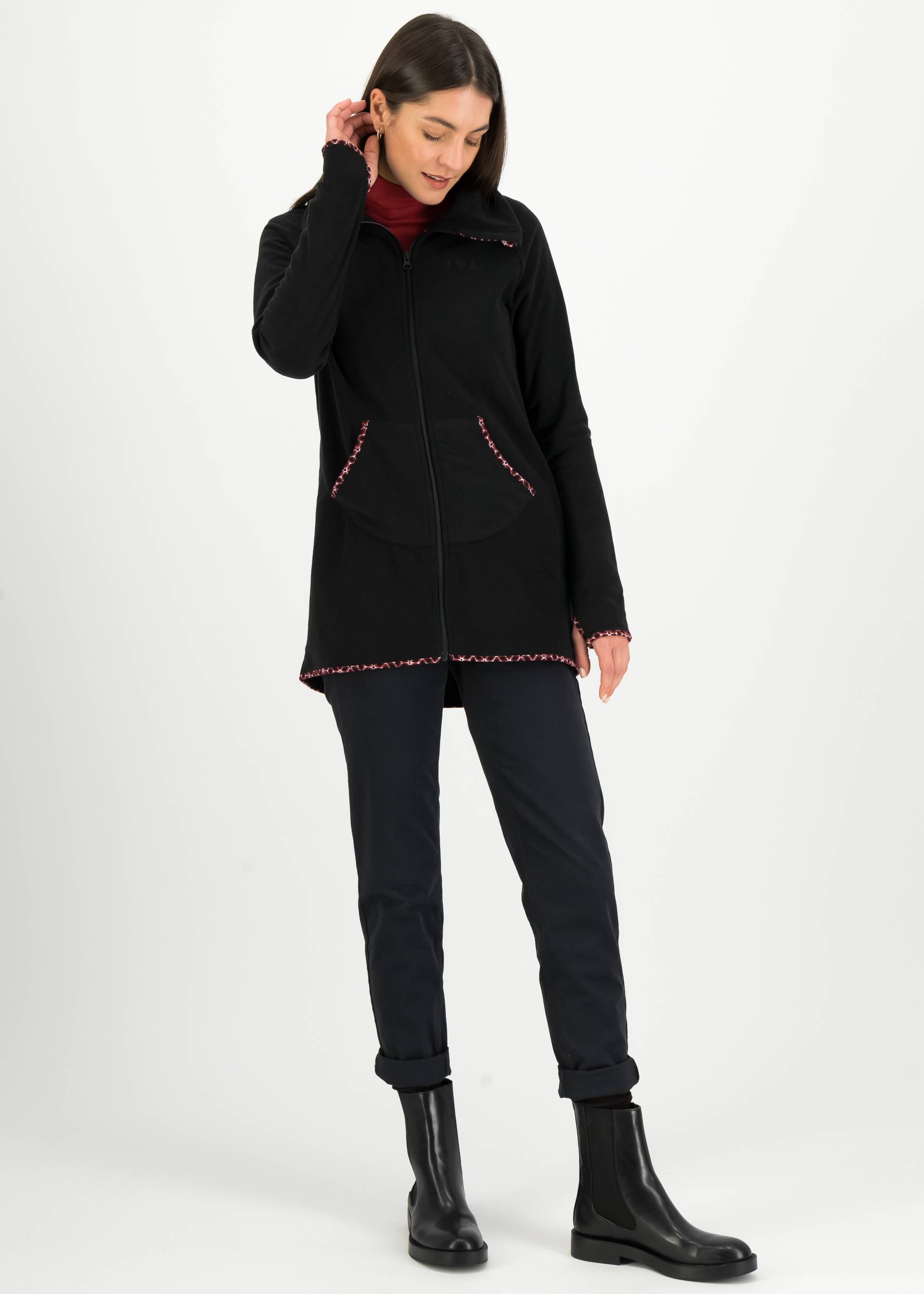 Fleecejacke Extra Layer, mystery beauty, Jacken & Mäntel, Schwarz