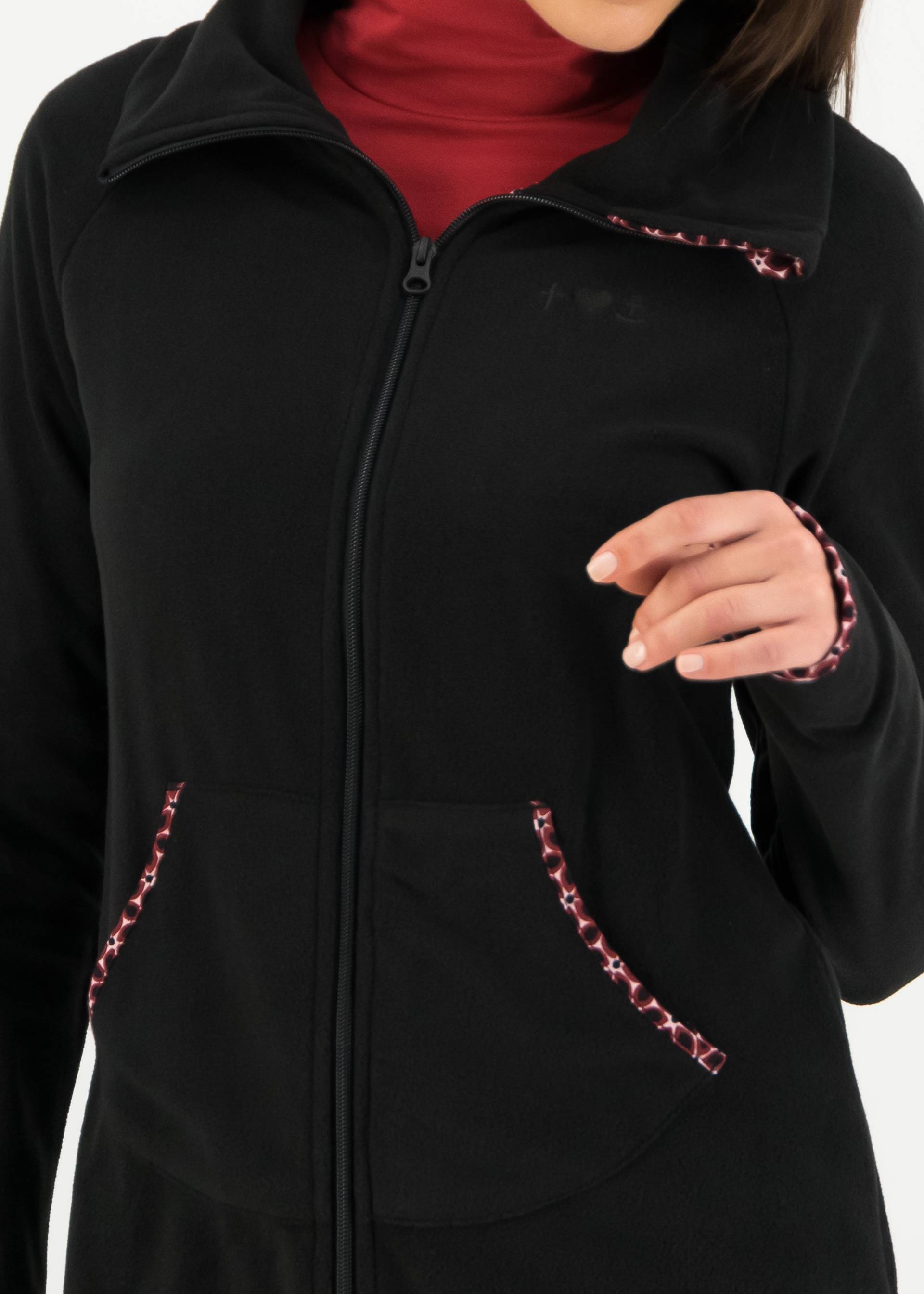 Fleecejacke Extra Layer, mystery beauty, Jacken & Mäntel, Schwarz