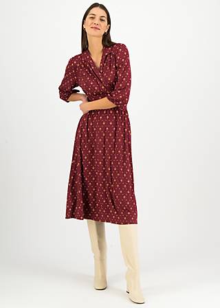 Midikleid H&eacute;doniste Libre, flower power millefleurs, Kleider, Rot