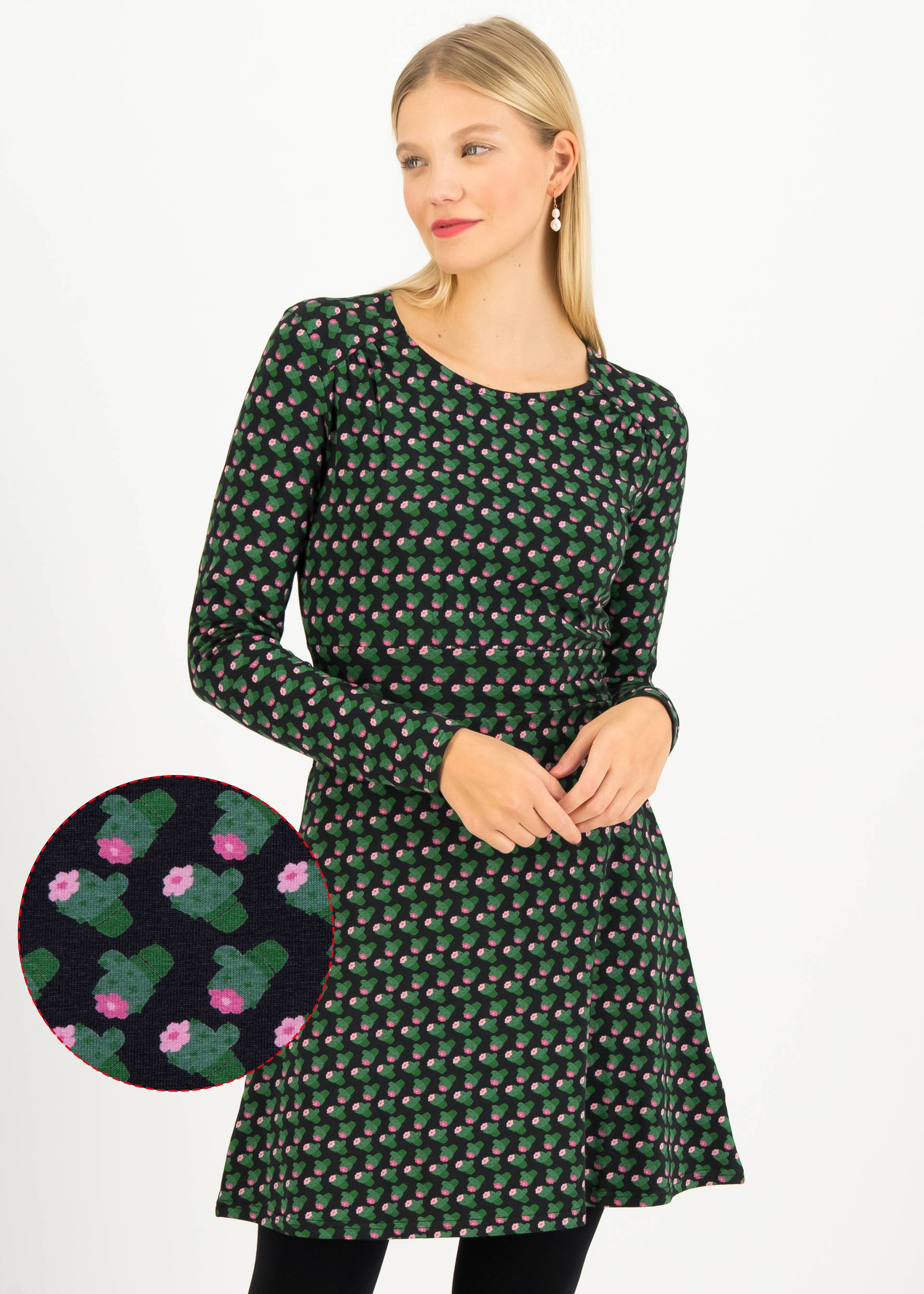 Jerseykleid Hootchy Kootchy Petite, tiny little cactus, Kleider, Schwarz