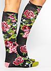 Knee Socks Sensational Knee-Highs, the secret rose garden, Black