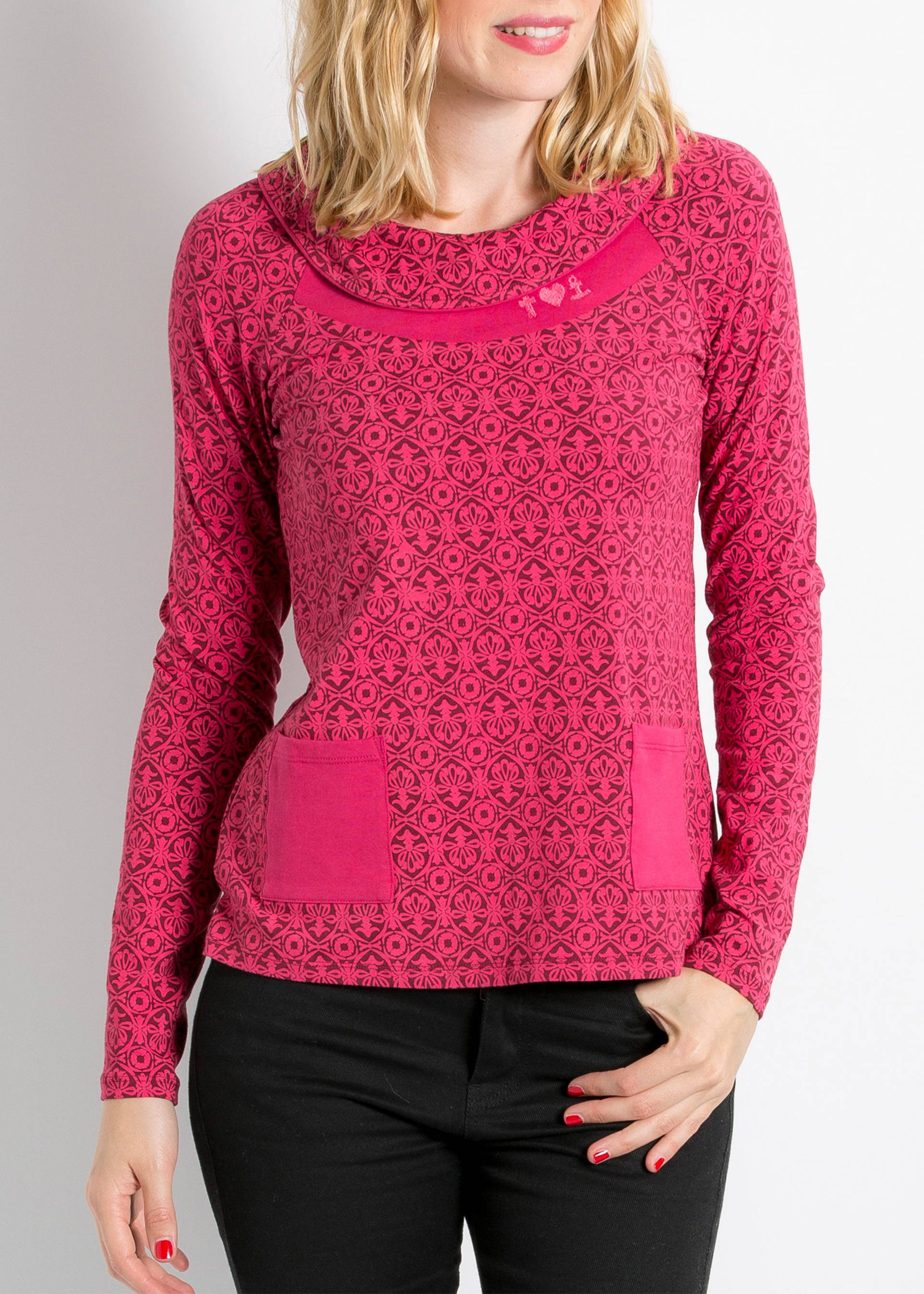 Longsleeve tafelsilber kasack, purpur punch, Shirts, Rot