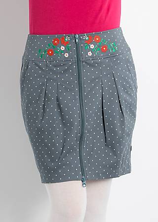 Minirock zip hip hooray pencil, mountain dots, Röcke, Grau