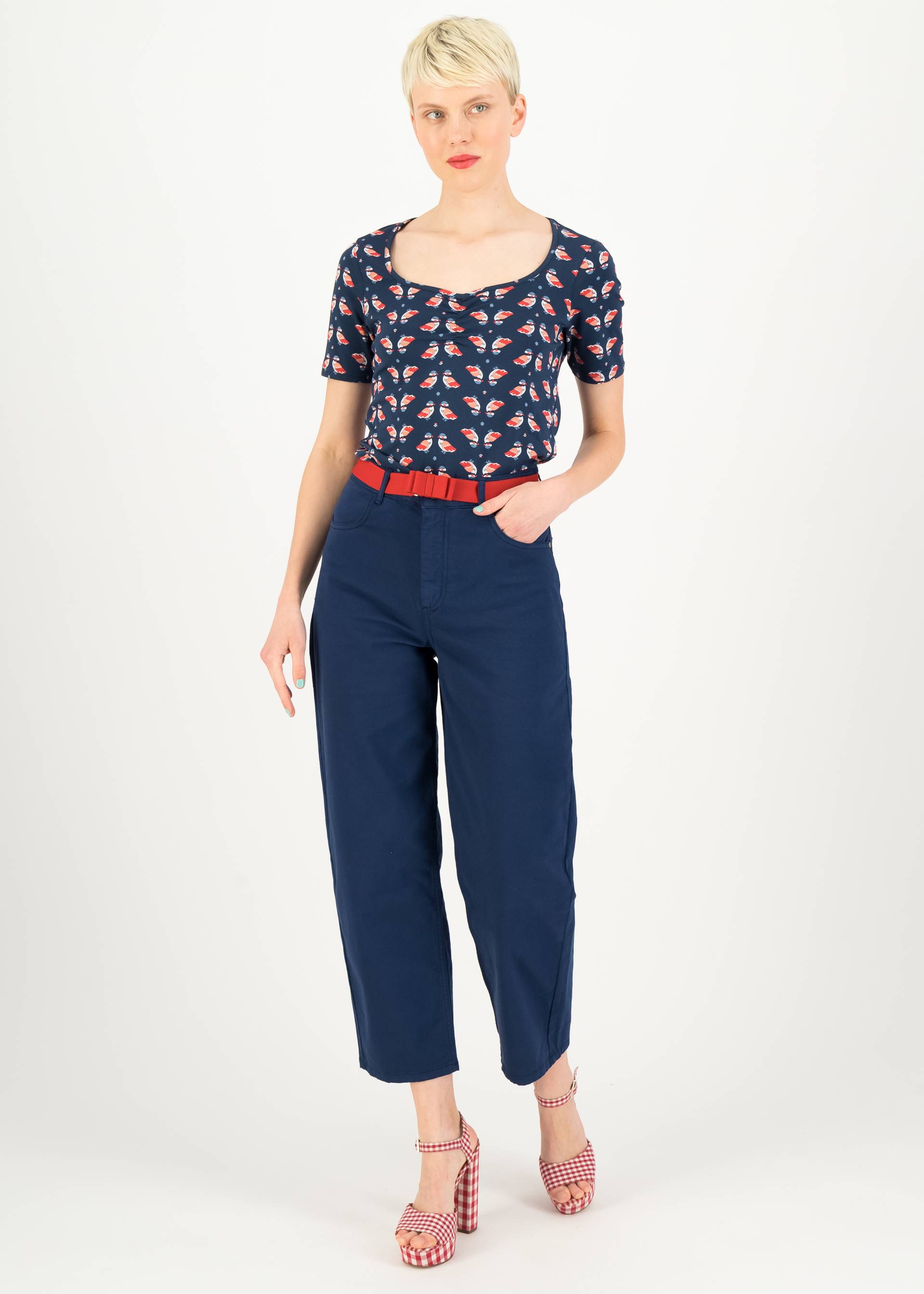 T-Shirt Balconnet F&eacute;minin, chirping bird, Shirts, Blau