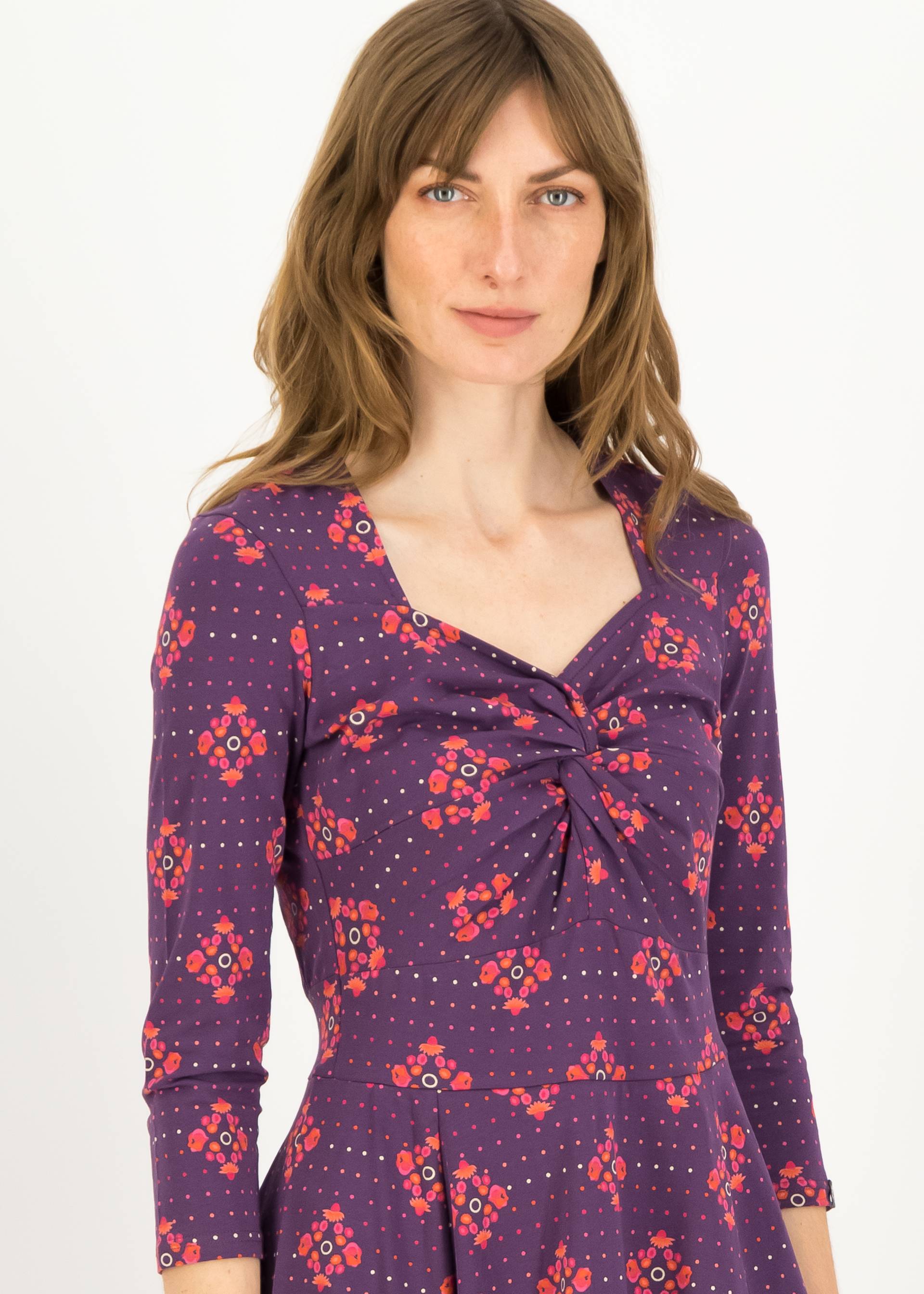 Jerseykleid Hot Knot Power, women support women, Kleider, Lila