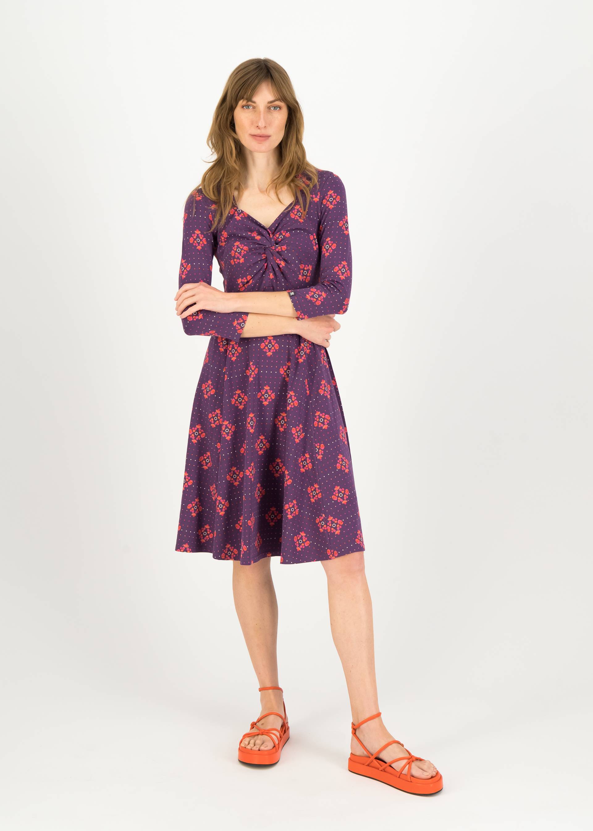 Jerseykleid Hot Knot Power, women support women, Kleider, Lila
