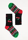 Cotton socks Sensational Steps, cherries and swallows, Socks, Black