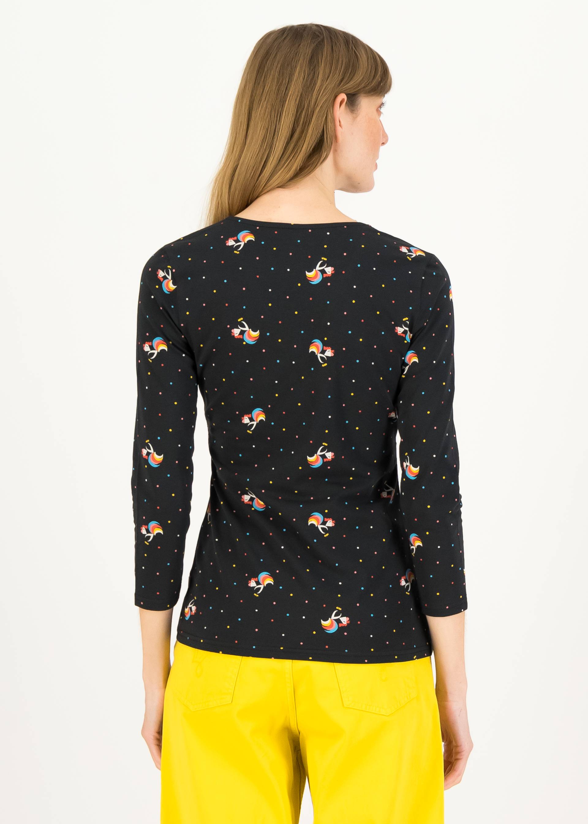 Jersey Top Spirit of Shalala, dancing rooster, Tops, Black