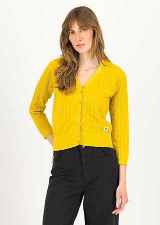 Cardigan Sweet Petite, yellow pigtail knit, Knitted Jumpers & Cardigans, Yellow