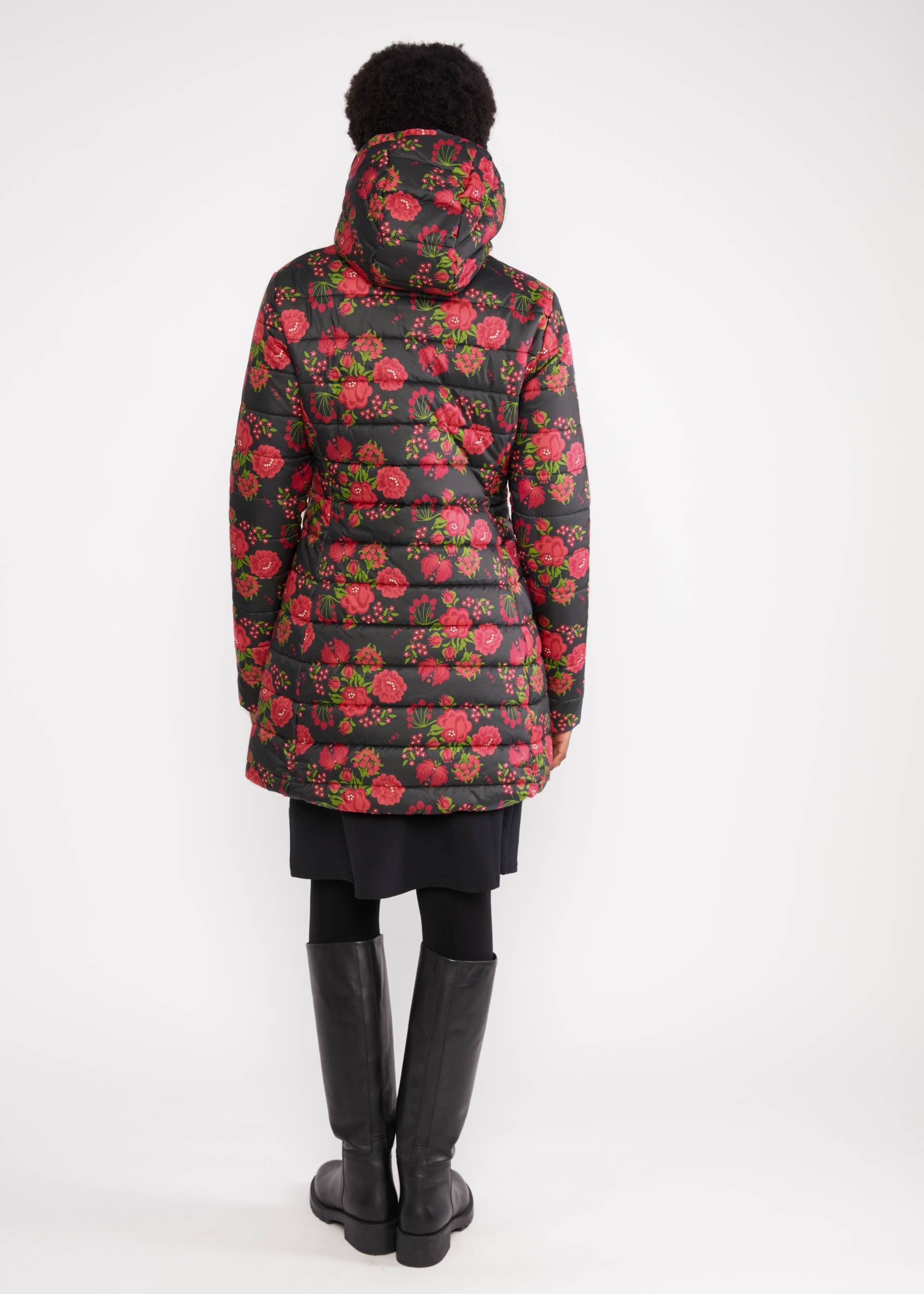 Quilted Jacket No Down Queen, pressed flower bouquet, Jackets & Coats, Black