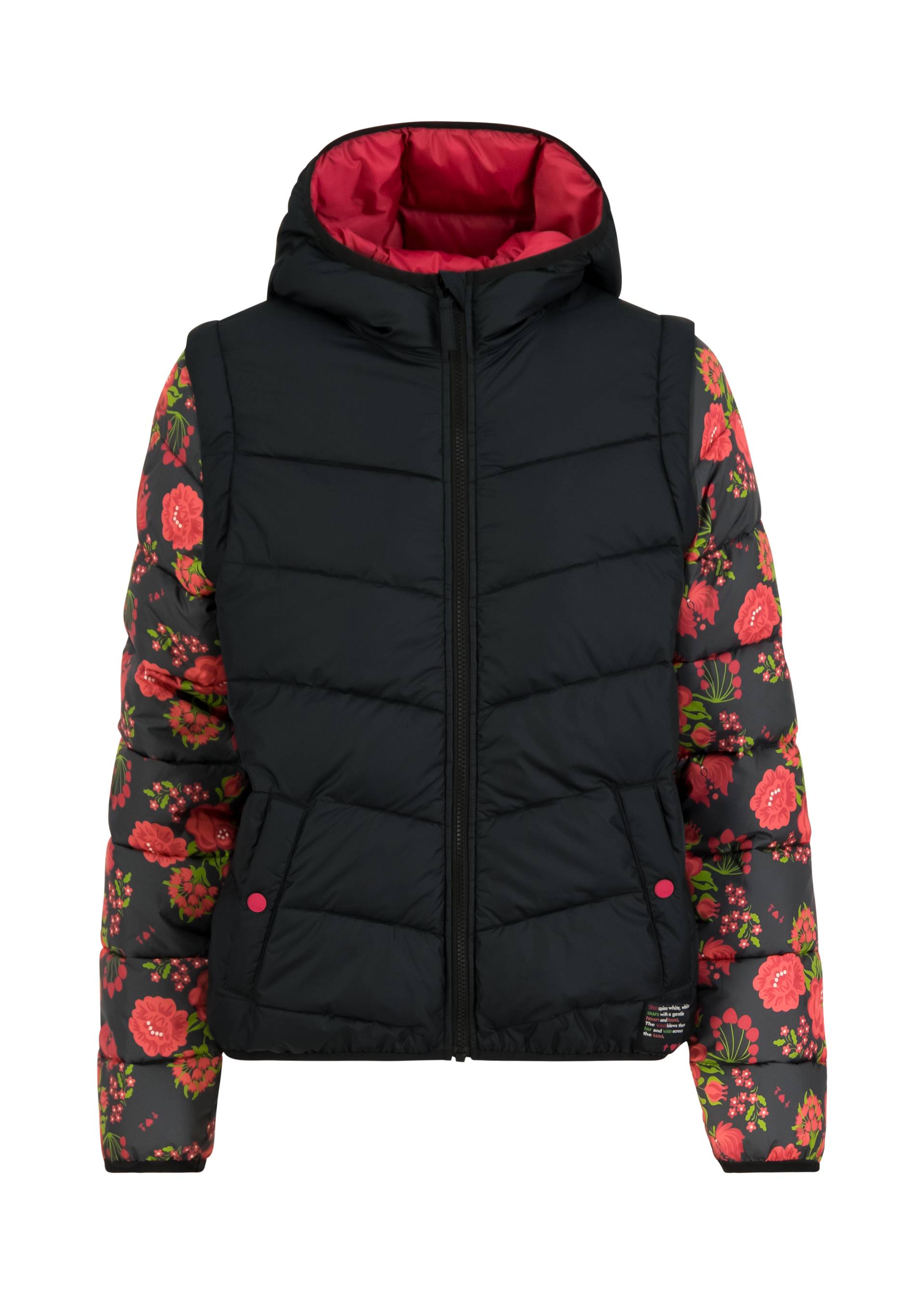 Steppjacke No Down Wizard, falling into deep black, Jacken & Mäntel, Schwarz