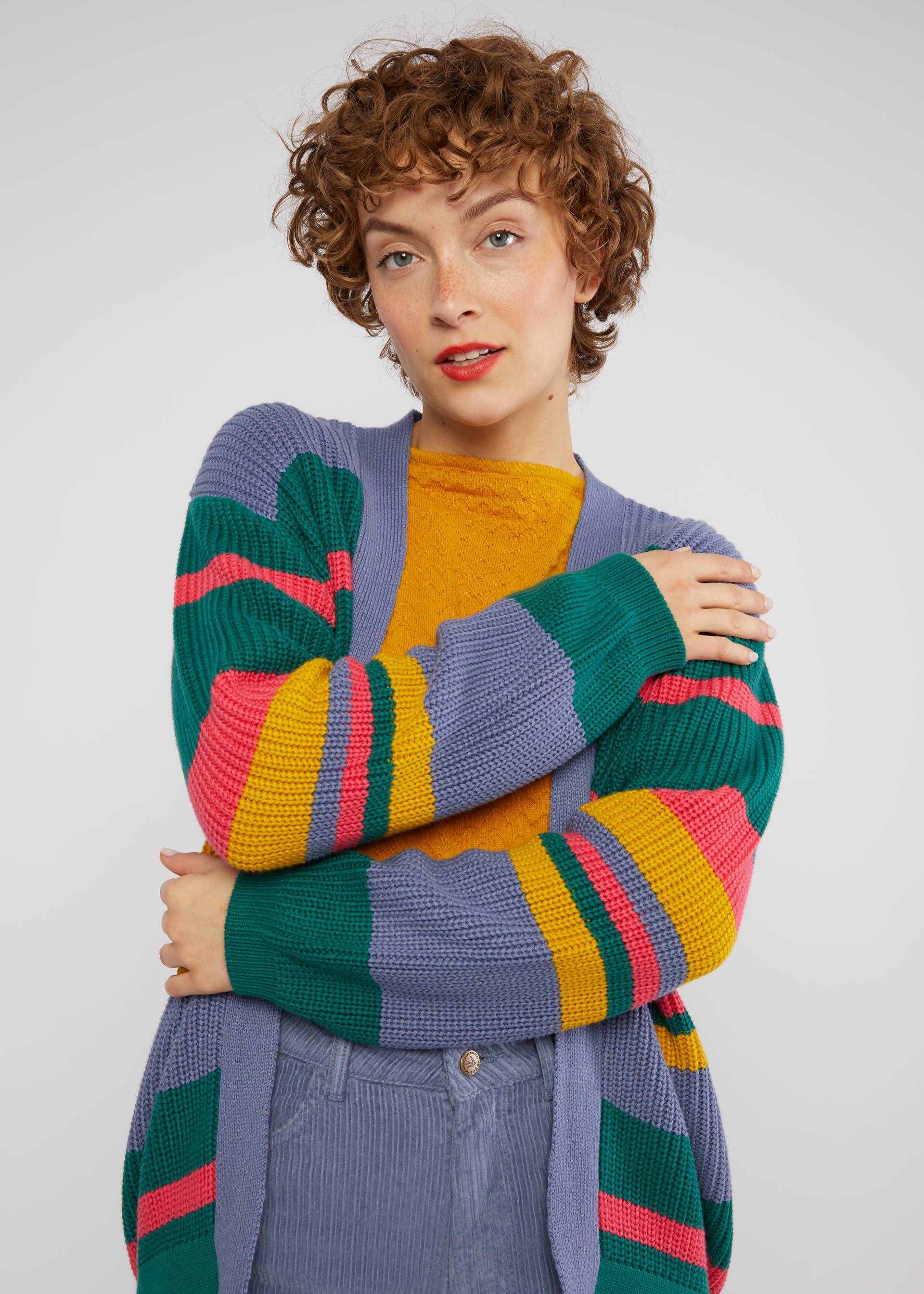 Cardigan Yes, we Cardy, lets dance stripes, Cardigans, Blau
