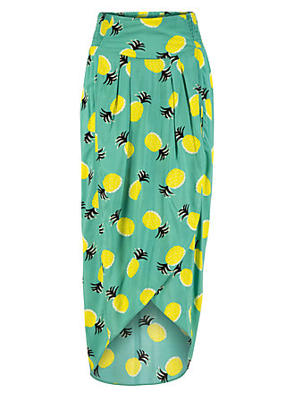 Wrap Skirt fantastique envelope, pineapple party, Skirts, Turquoise