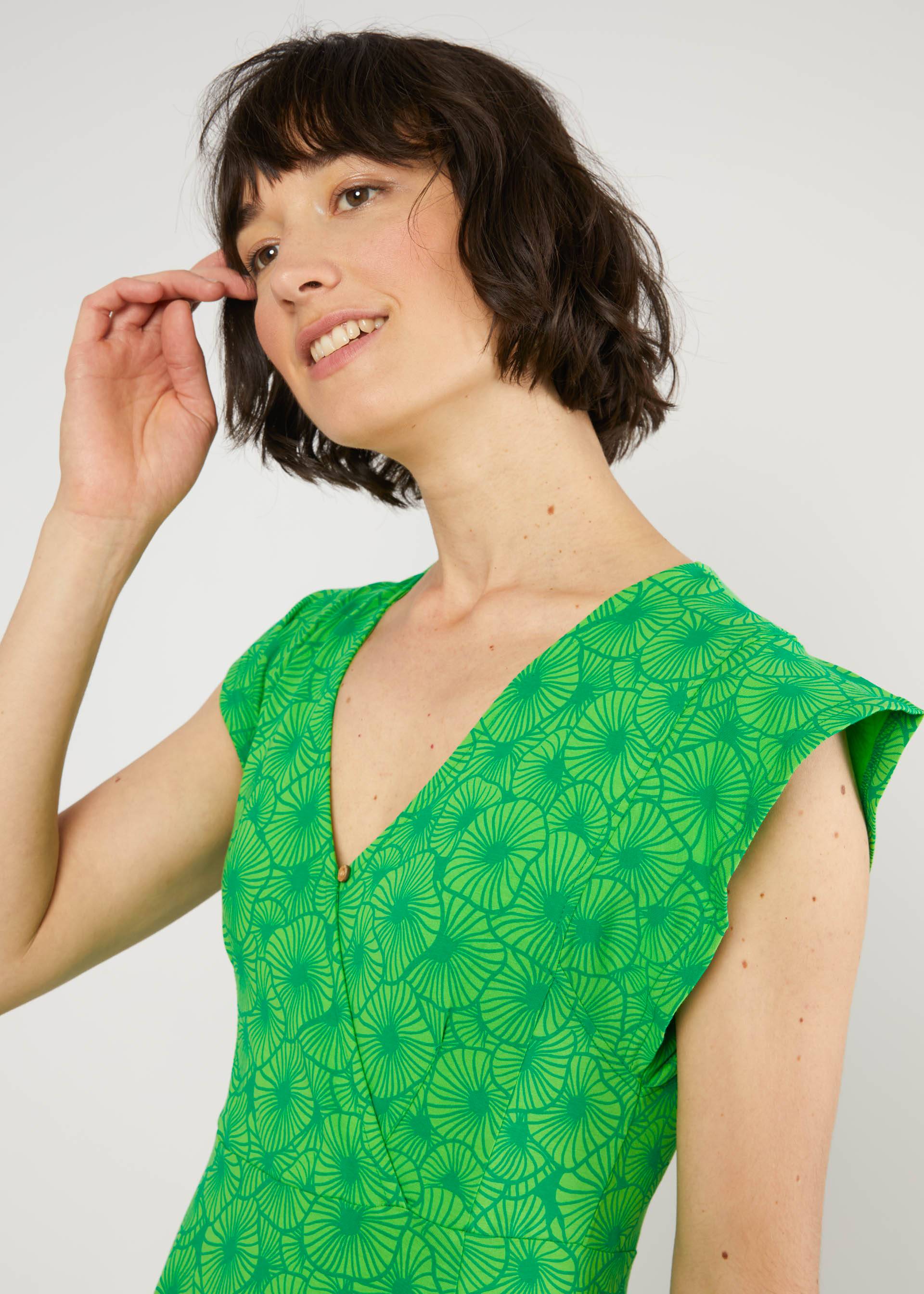 Jersey Dress Daydreaming Cache, dive deep reef, Dresses, Green