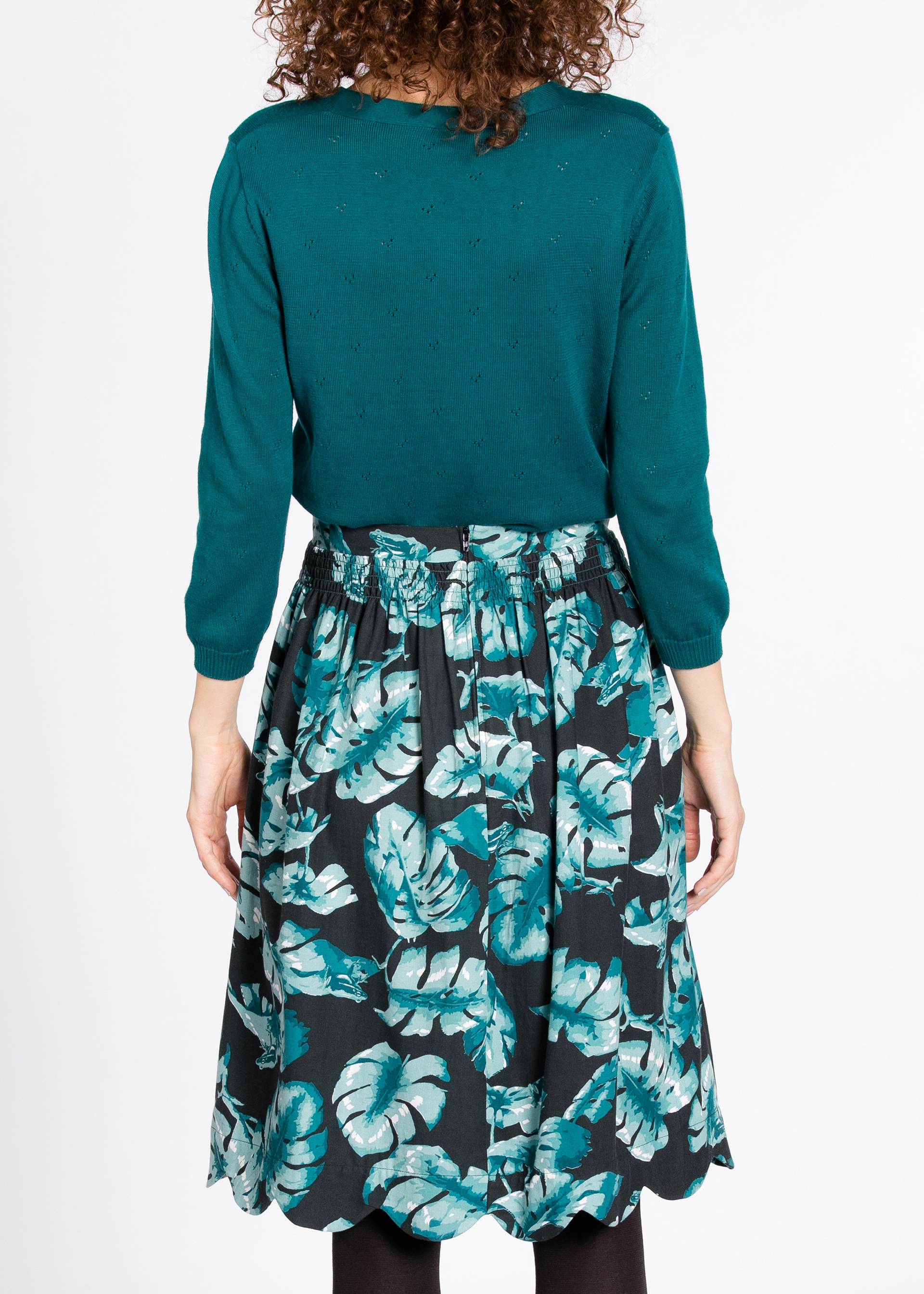 Knee-length Skirt heavens bells, under the pond, Skirts, Black