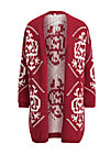 Long Cardigan wolly wonderful, queens crown, Jackets & Coats, Red