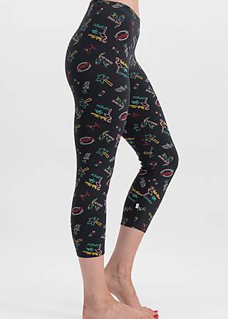 Baumwoll-Leggings snorkel the bay, beach bar, Leggings, Schwarz