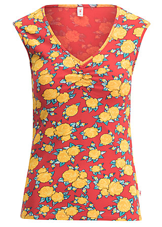 Sleeveless Top sommerliebe, summer roses, Shirts, Red