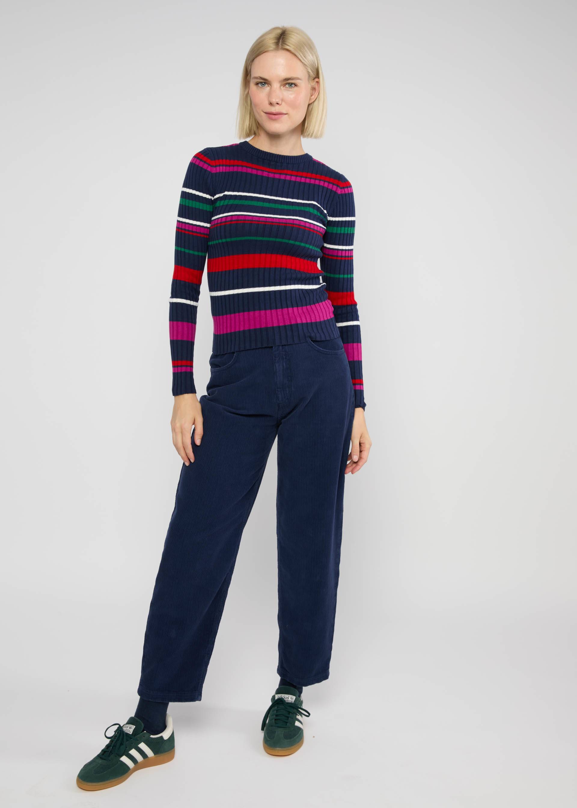 Longsleeve Jazz Crew, happy wild stripe, Knitted Jumpers, Blue