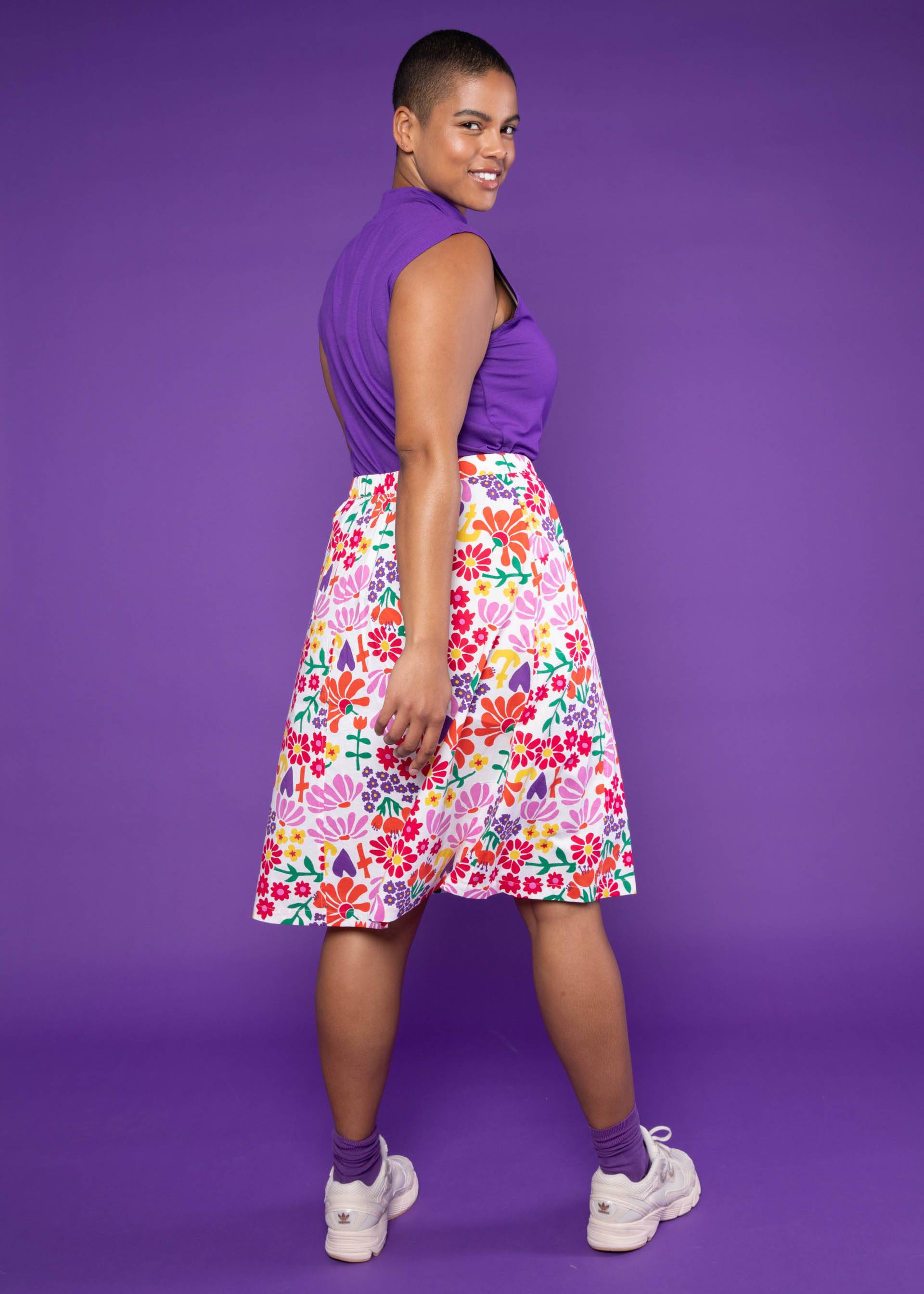 Sommerrock Clockwork Vintage, flower market, Röcke, Weiß