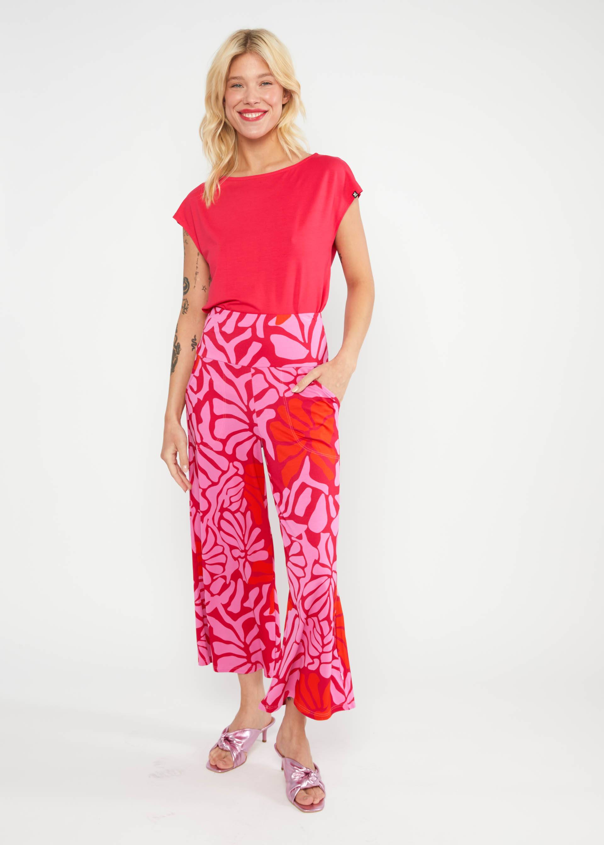 Culottes Cul de Berlin, oh leaf, Trousers, Pink