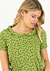 Short sleeve blouse botanical bubi, borlando berry, Blouses & Tunics, Green