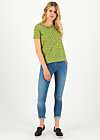 Short sleeve blouse botanical bubi, borlando berry, Blouses & Tunics, Green