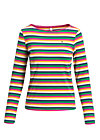 breton marine, rainbow stripes, Shirts, Blau