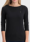 Jerseyshirt logo 3/4 sleeve, back to black, Shirts, Schwarz